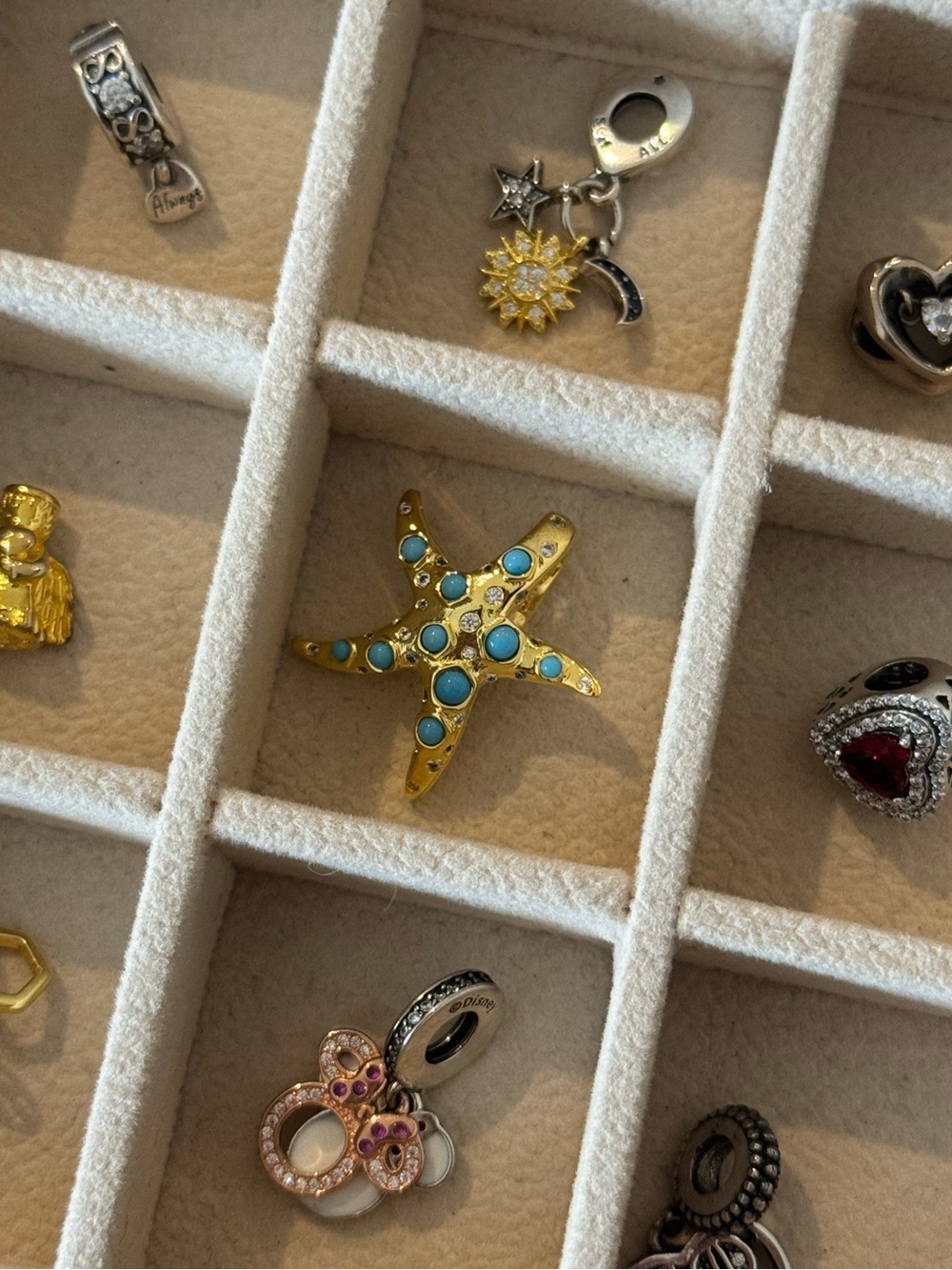 Pandora gold starfish pendant